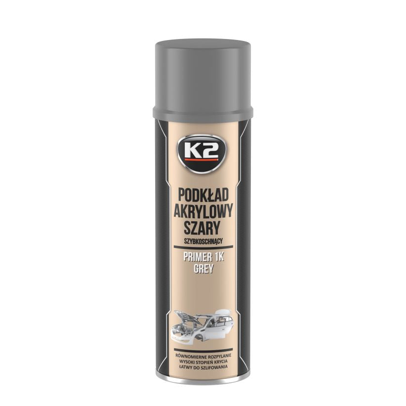 K2 Primer 1k Grey 500ml - Acrylic Primer Spray