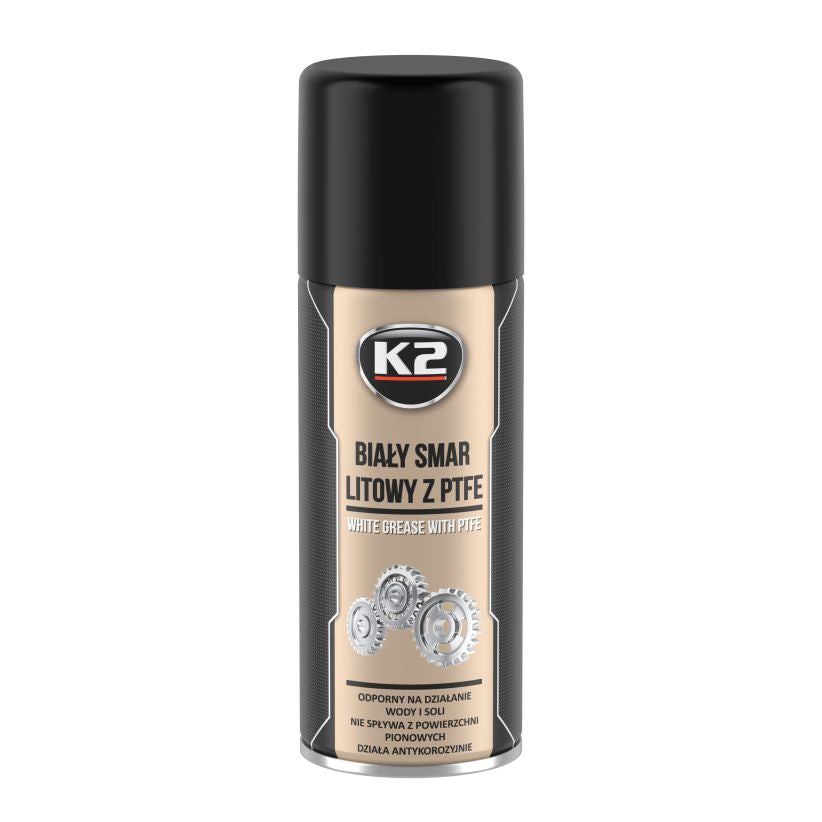 K2 White Grease PTFE 400ml - White PTFE Grease Spray
