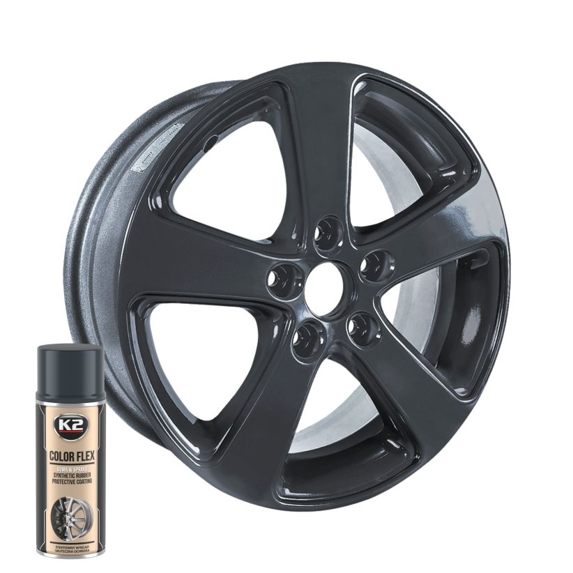 K2 Color Flex 400ml - Carbon Grey Peelable Rubber Paint