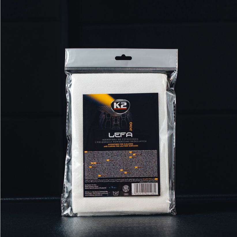 K2 Lefa 40x40cm - Leather Cleaning Microfiber Cloth