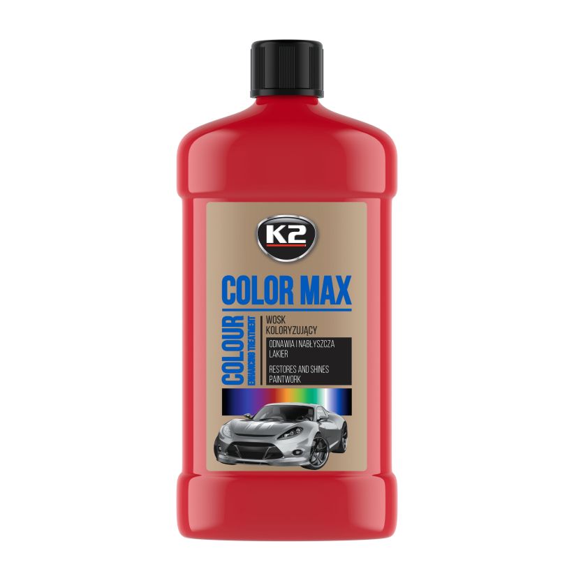 K2 Color Max 500ml - Colored Wax Polish - Red