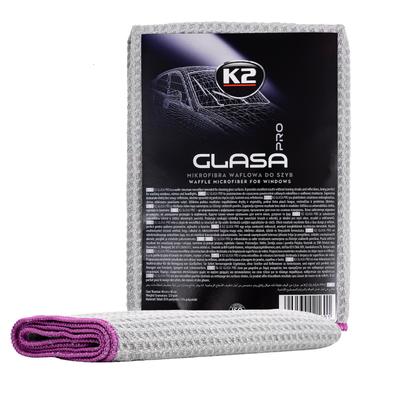 K2 Glasa PRO 40x40cm - Glass Cleaning Microfiber Cloth