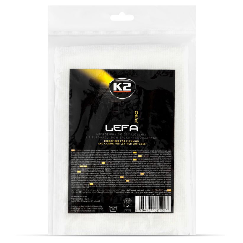 K2 Lefa 40x40cm - Leather Cleaning Microfiber Cloth