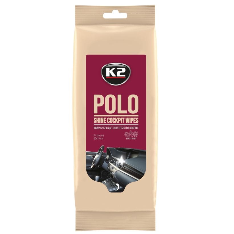 K2 Polo Shine Wipes - Dashboard & Plastic Wipes