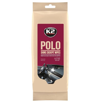 K2 Polo Shine Wipes - Dashboard & Plastic Wipes