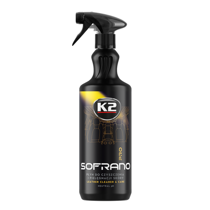K2 Sofrano Pro 1L - Professional Leather Cleaner & Care