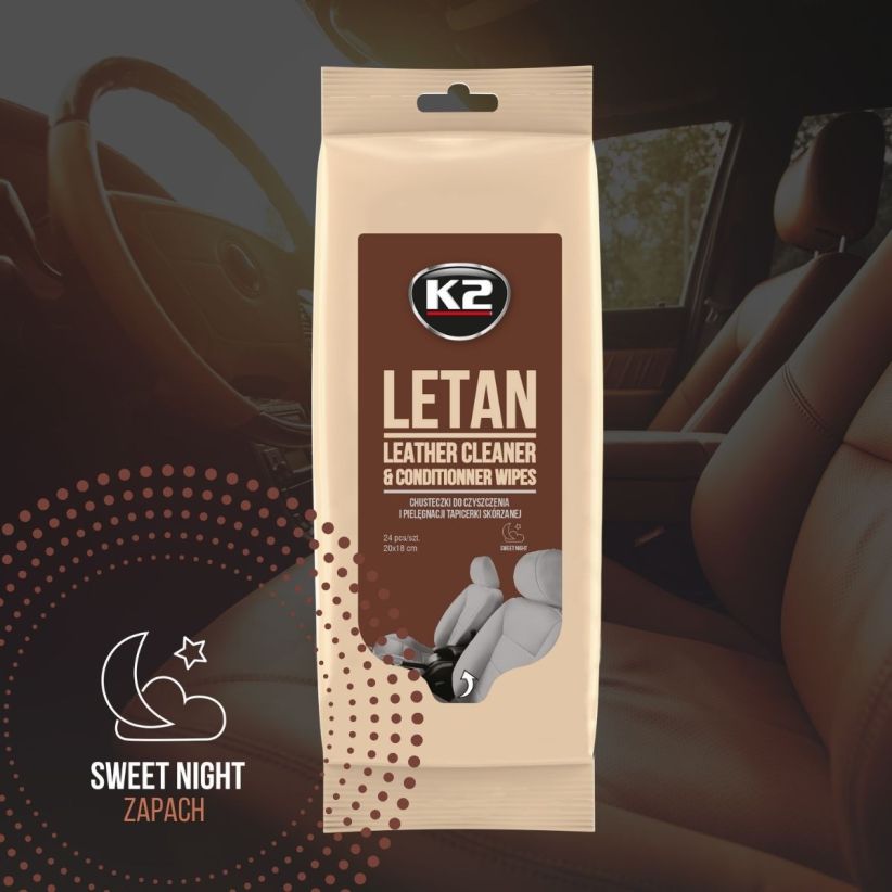 K2 Letan Wipes - Leather Upholstery Wipes