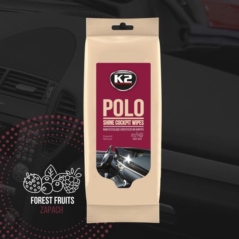 K2 Polo Shine Wipes - Dashboard & Plastic Wipes