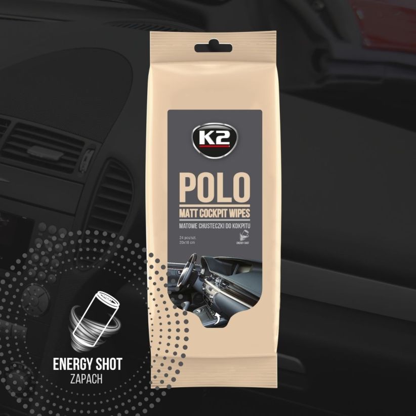 K2 Polo Matt Wipes - Matte Dashboard & Plastic Wipes